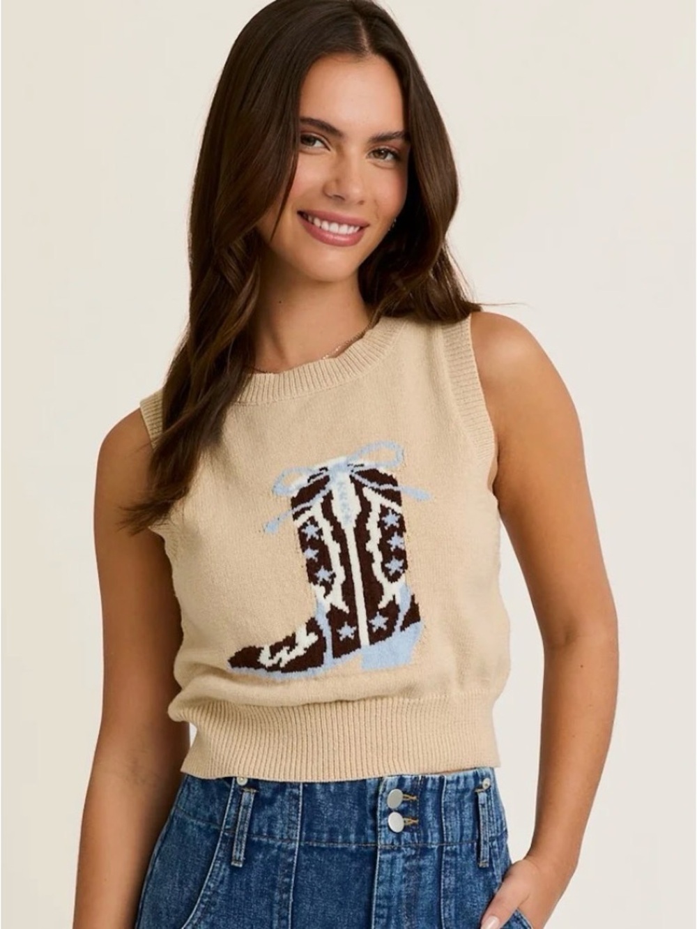 Le Lis BOOT SCOOT KNIT Vest Top size M - NWT